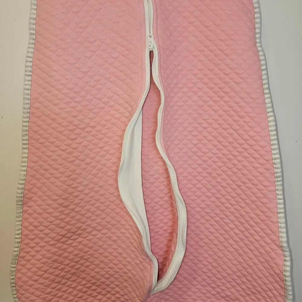 Zigjoy Sleep Sack Full Reversible Zipper Sz 12-19 Months Pink Muslin Cotton